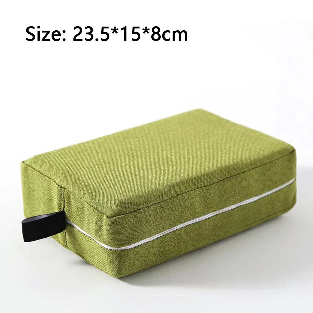 Yoga Brick Zipper Storage Bag Pillow Cloth Cover Yoga Fitness Prop (Green)