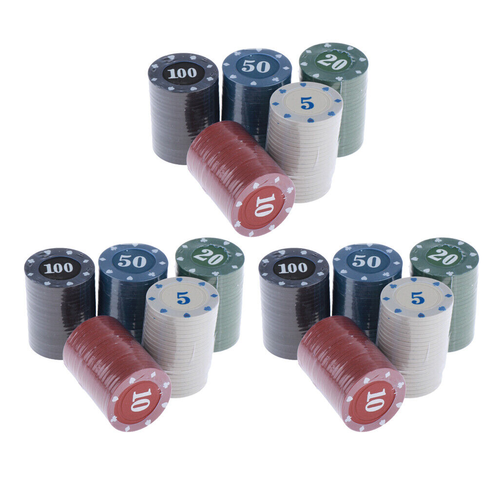 300x Casino  Poker Tokens Chip Poker  Card  3.9cm Type