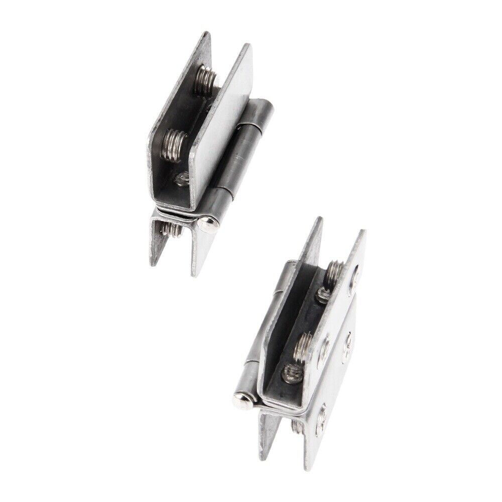 Zinc Alloy Wine Display Cabinet Hinges Bathroom Shower Glass Door Clamp Hinge 2x