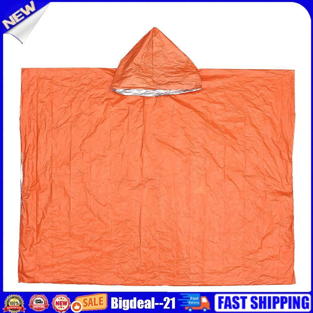 Waterproof Hooded Rain Poncho Raincoat Outdoor Hiking Bike Cycling Rainwear