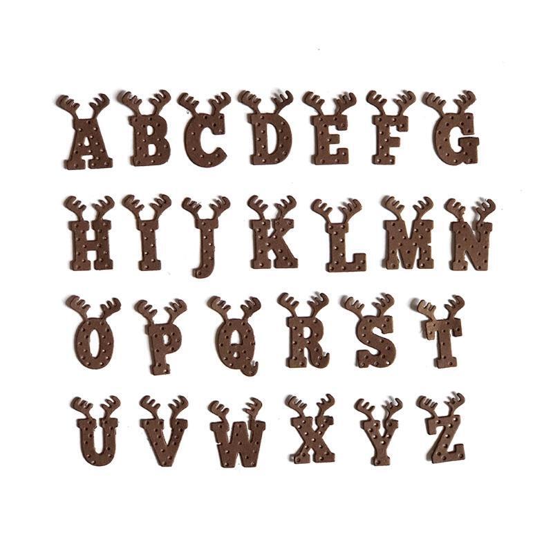Antler Capital Letters Metal Cutting Dies Stencil DIY Scrapbooking Album Paper