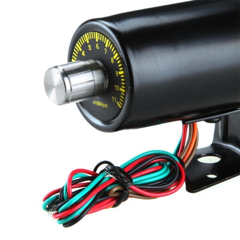 Car Gauge Adjustable 1000-11000 RPM Tacho Shift Light Tachometer Red LED