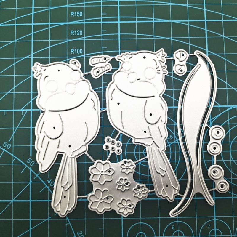 Birds Flowers Metal Cutting Dies Stencil Scrapbooking DIY Album Stamp Paper Card