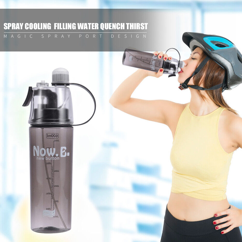 600mL Sports Spray Kettle Outdoor Cycling Camping Leakproof Water Bottle