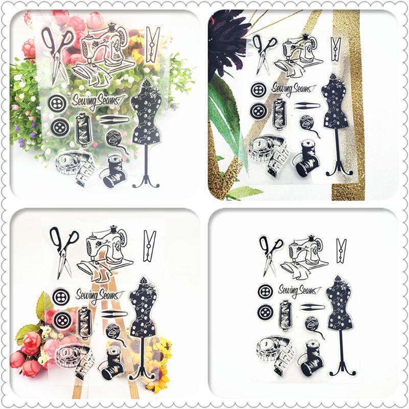 Sewing Silicone Clear Seal Stamp DIY Scrapbooking Embossing Photo Album Decor