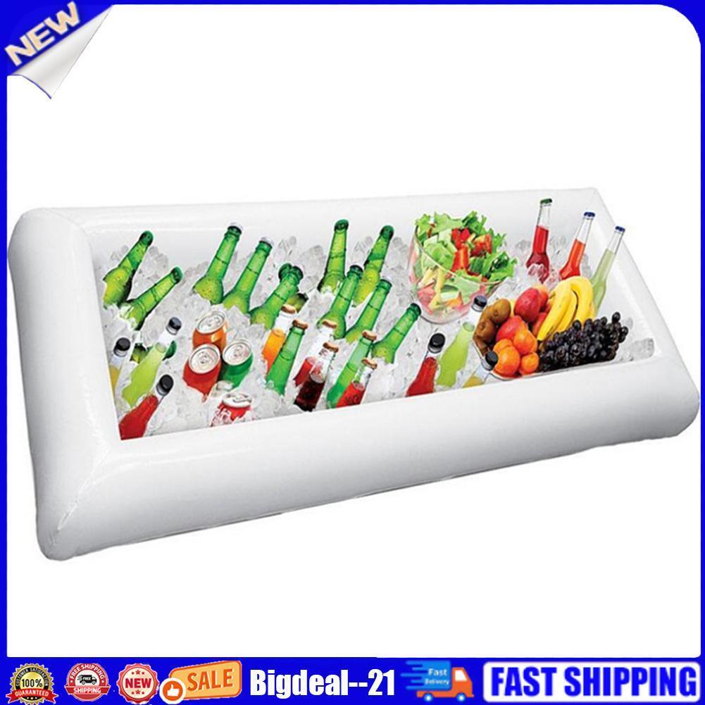 Beach Picnic Party Ice Bar Tray Summer Pool Salad Food Drink Inflatable Row