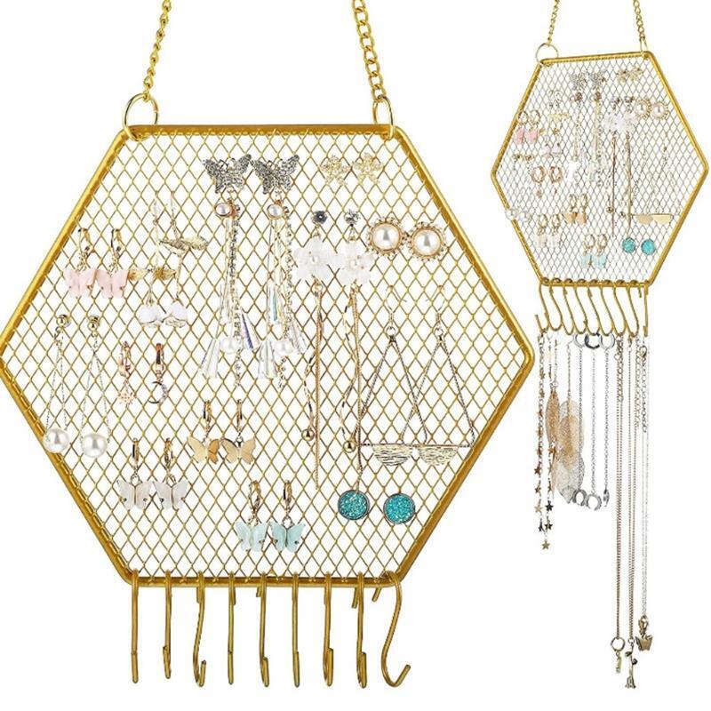 Exquisite Jewelry Display Stand with Hooks for Stud Earring Dangle Wall Hanging