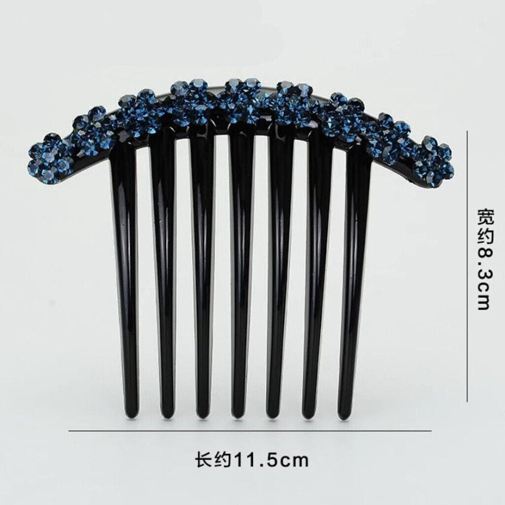 beside  Comb Rhinestones Flower  Comb   bun making Bridal