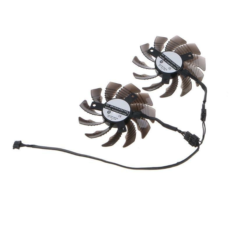 2PC 78MM Graphics Card Cooling VGA Fan PLD08010S12H ZP 4Pin 12V 0.35A Cooler Fan