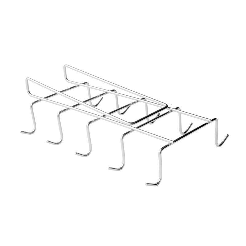 10 Hooks Stainless Steel Wardrobe Hanger Coffee Mug Cup  Hanging Holder Drainer