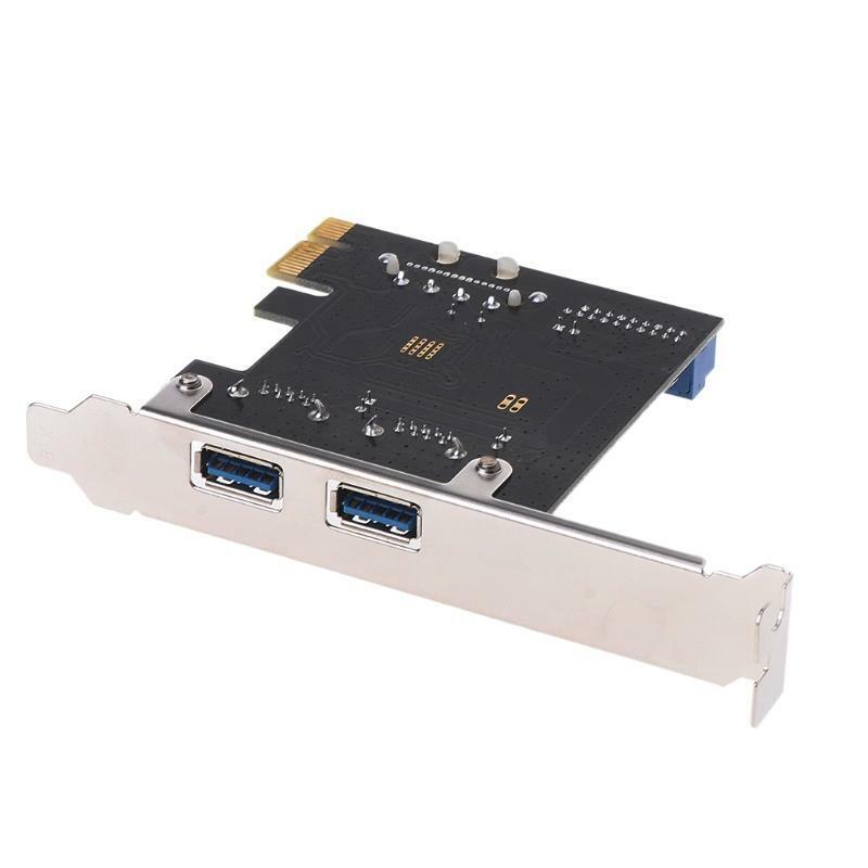 USB3.0 x2 PCI-E Expansion Card External 19pin PCIe Card 4pin IDE Power Connector