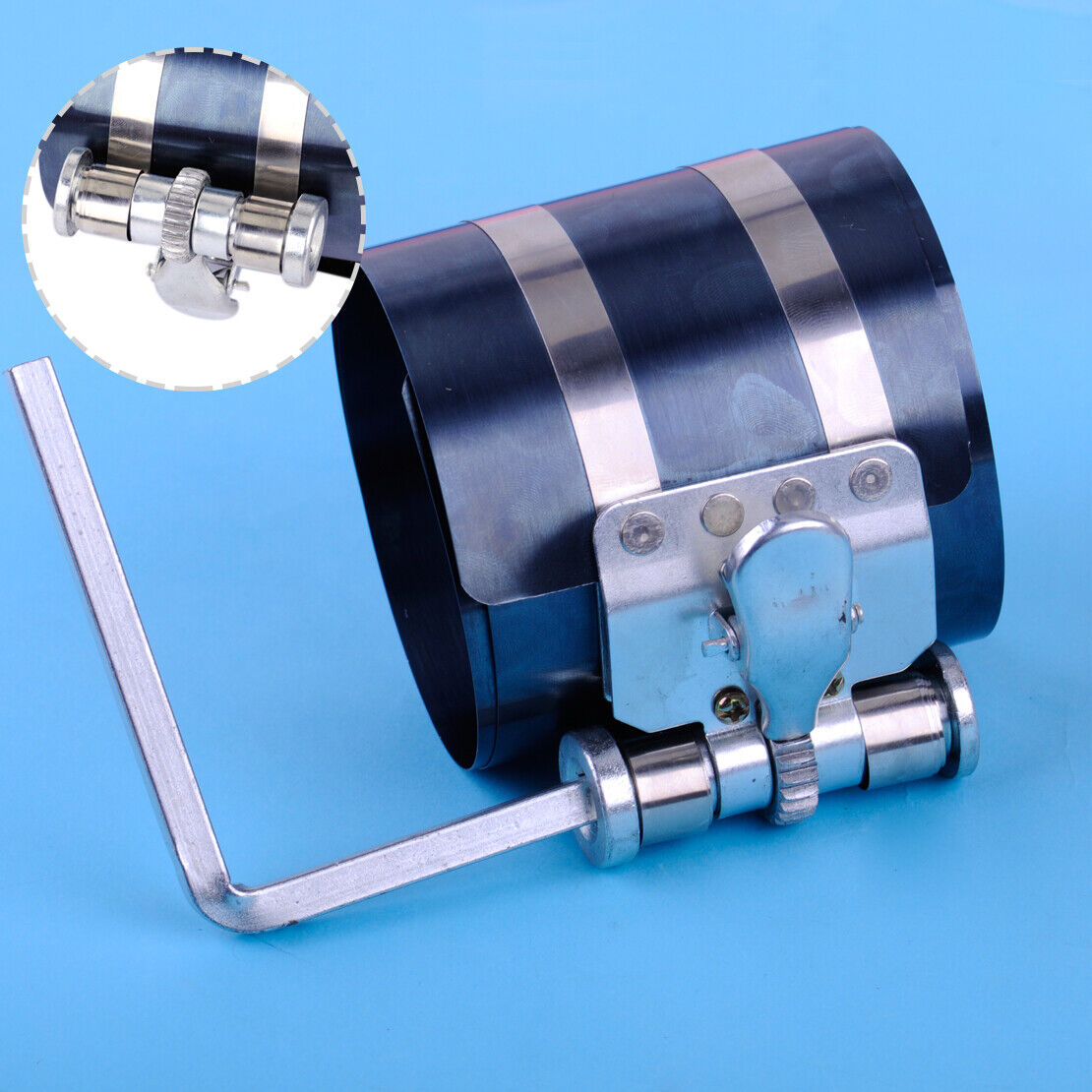 Metal Piston Ring Compressor Caliper Ratchet Pliers Expander Engine Tool Kit Li