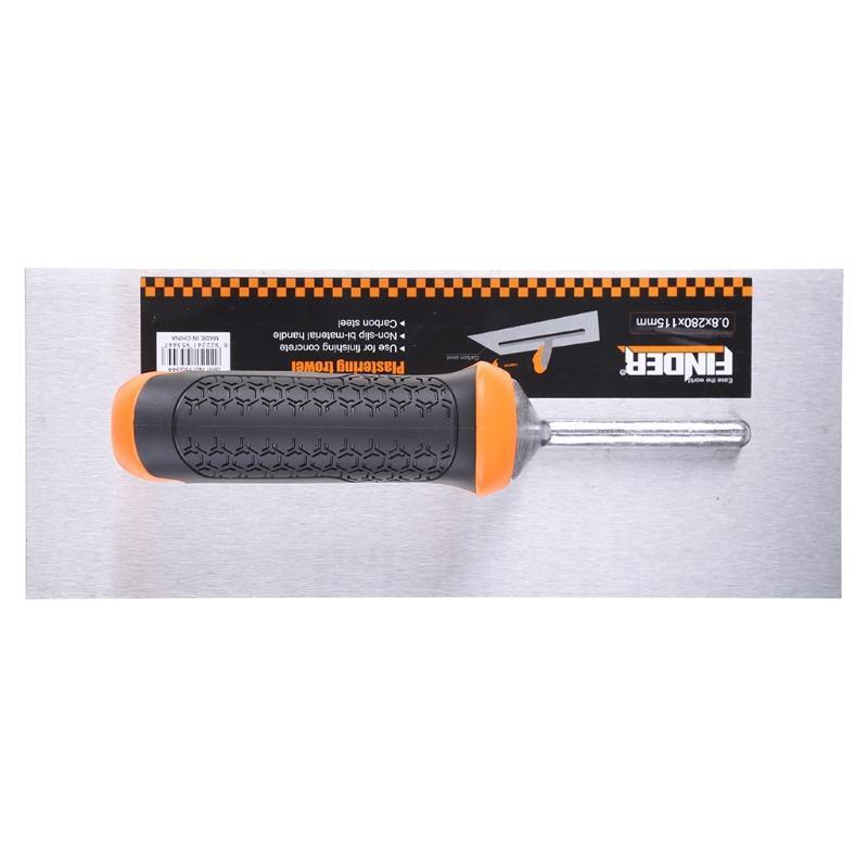 Finishing Trowel Set with Rubber Handle Carbon Steel Finishing Trowel for Home