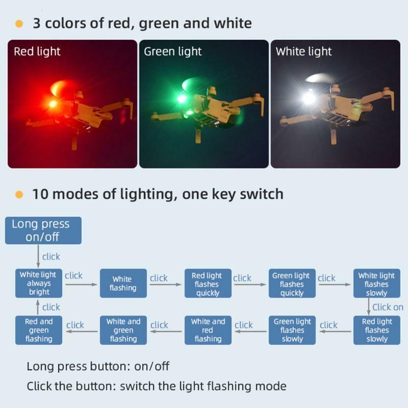 Universal Drone Light 3 Color Adjustable Lamp 3.5KM Visible for Mavic/Phantom