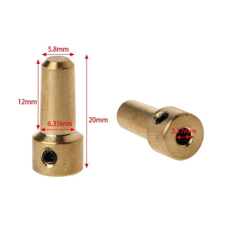 Brass 3.17mm Electric Drill Chuck JT0 Coupling Motor Shaft Coupler Clamp Fixture
