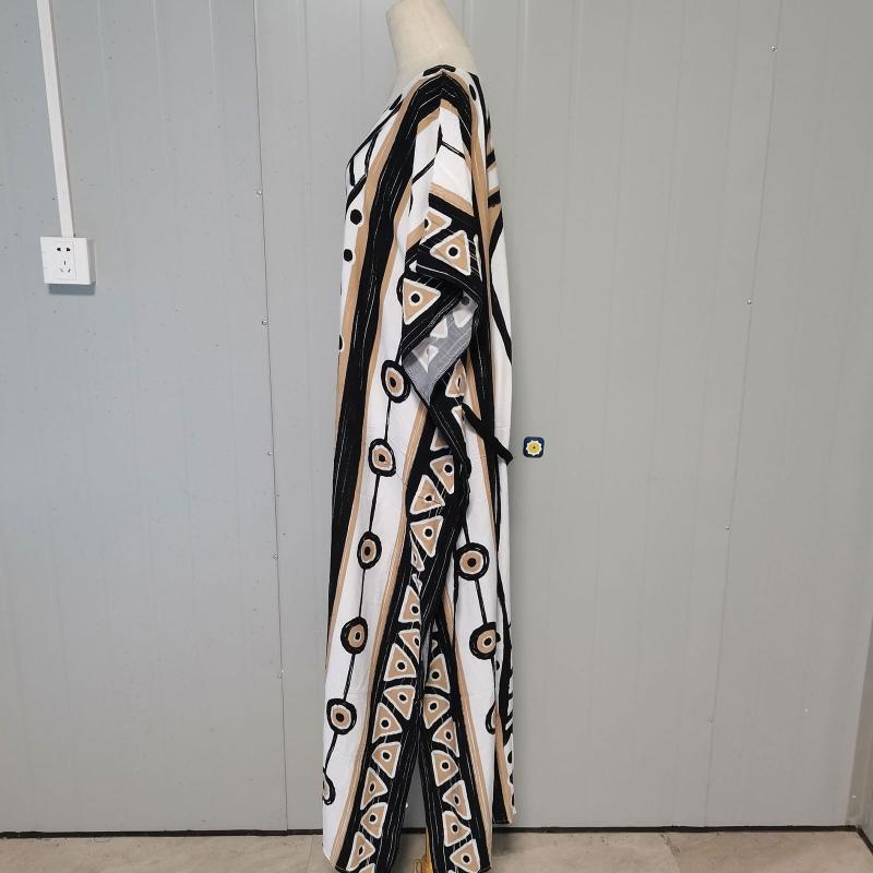 One Size Women Beach Dress Beachwear Sun Protection Clothes Print Beach Cover Up