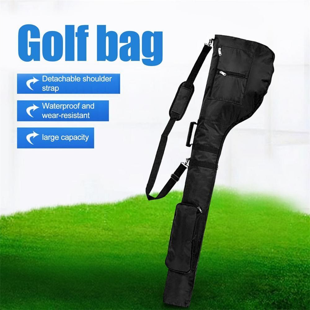 Foldable Portable Golf Club Bag Carry Shoulder Bags Training Pouch Folding Case