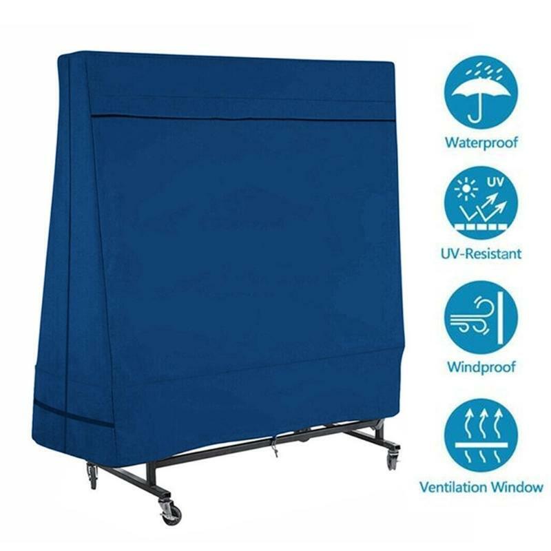 Ping Pong Table Cover Water Resistant Table Tennis Cover Sunproof Dustproof Blue