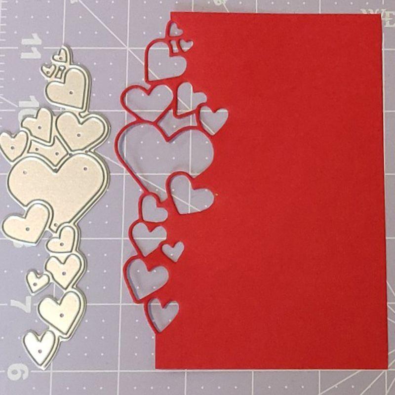 Love Hearts Metal Cutting Dies Stencil Scrapbooking DIY Album Stamp Paper Card