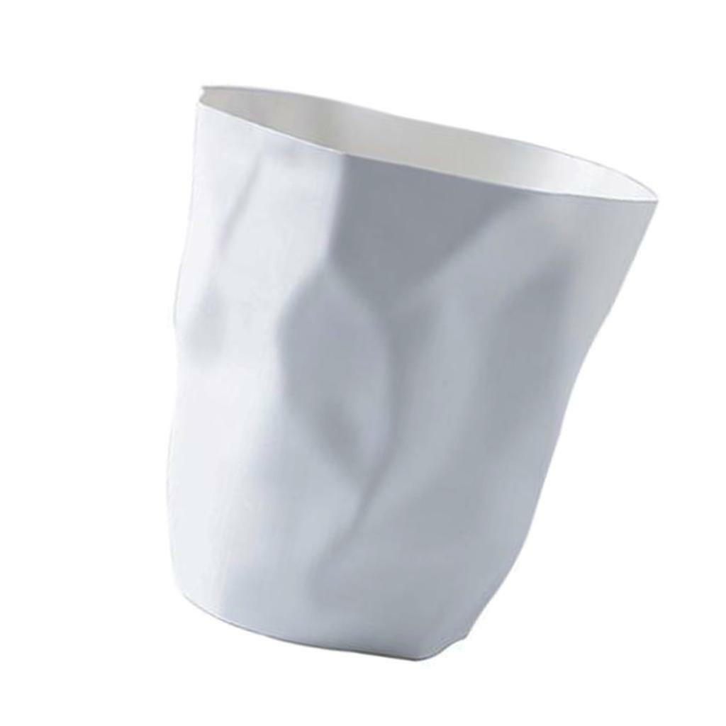 Round  Trash Can Garbage Bin Garbage Waste  9L White Small