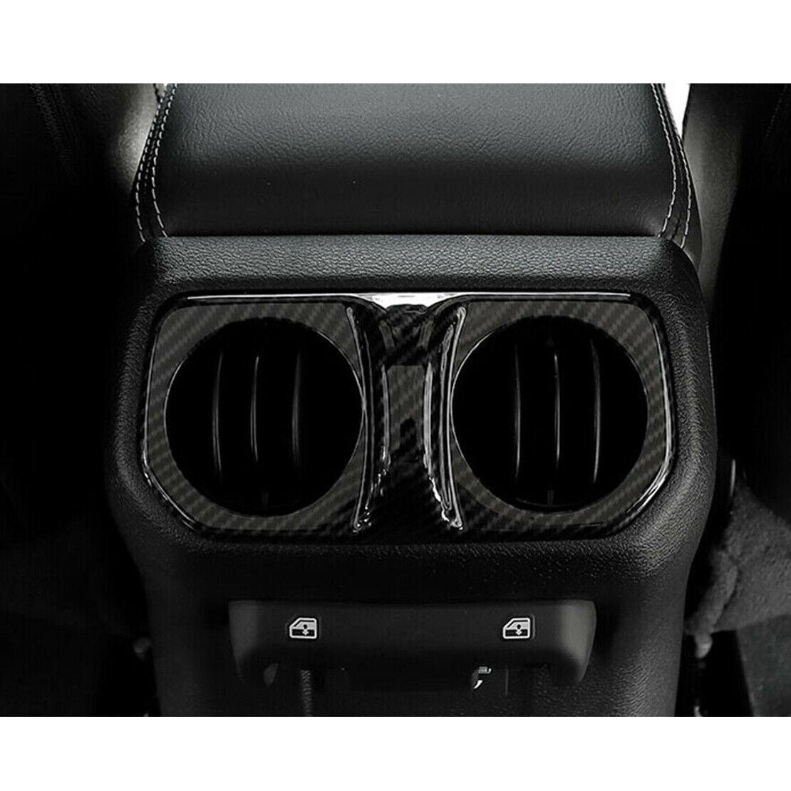 Carbon fiber ABS Rear Air Vent Outlet Cover Trim Fit For Jeep Wrangler JL 18-22
