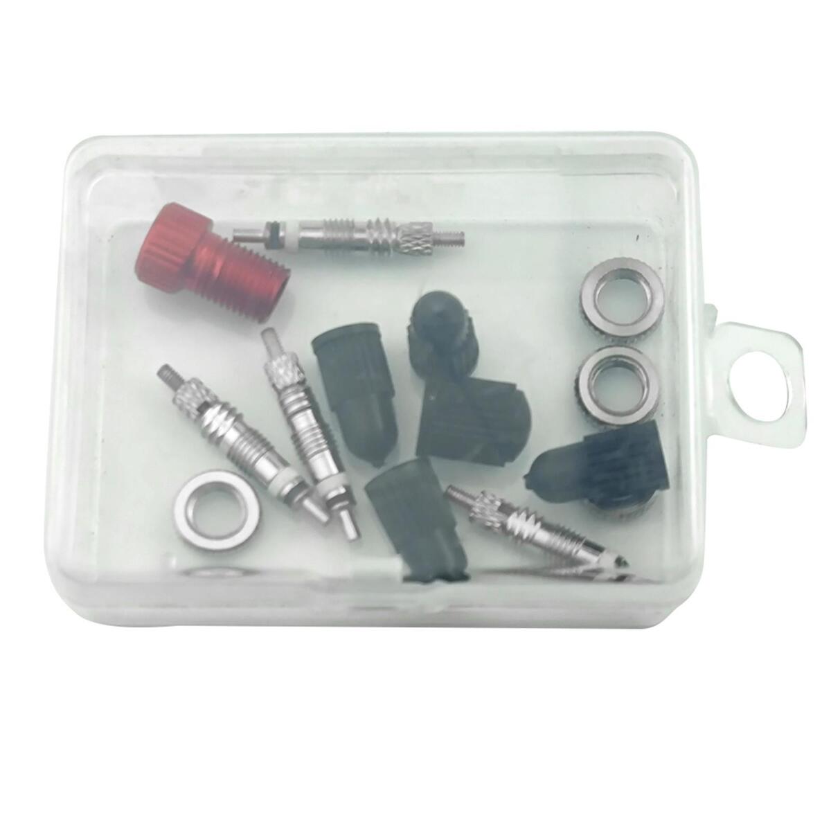 14 Pieces Presta Valve Core Tool Removable Tyre Adapter Kit Fit for Bicycle