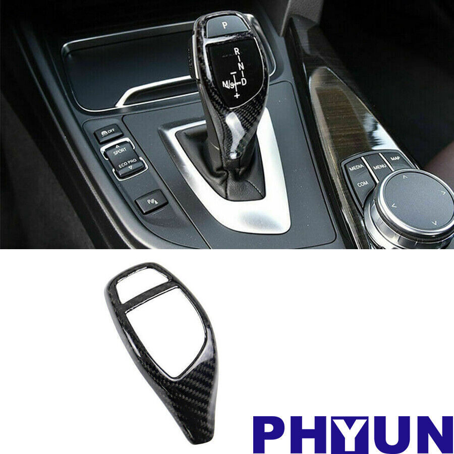 Carbon Fiber Look Car Gear Shift Knob Trim Cover ABS For BMW 1 2 3 4 5 6 Series