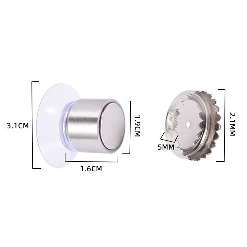 Stainless Steel Soap Magnetic Holder Rack Suction Cup Hanging Bracket (A)