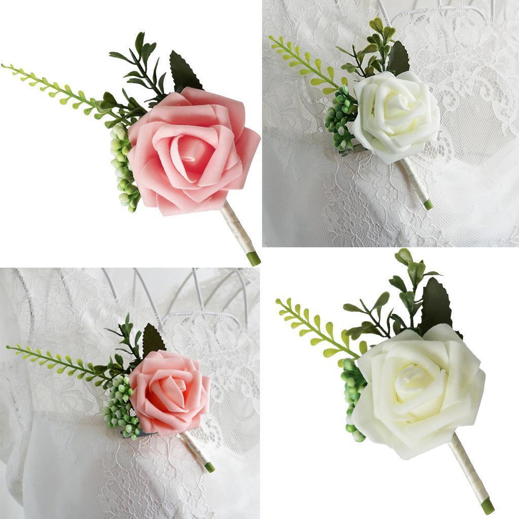 2x    Brooch Bride Corsage Banquet Prom Corsage with Clip