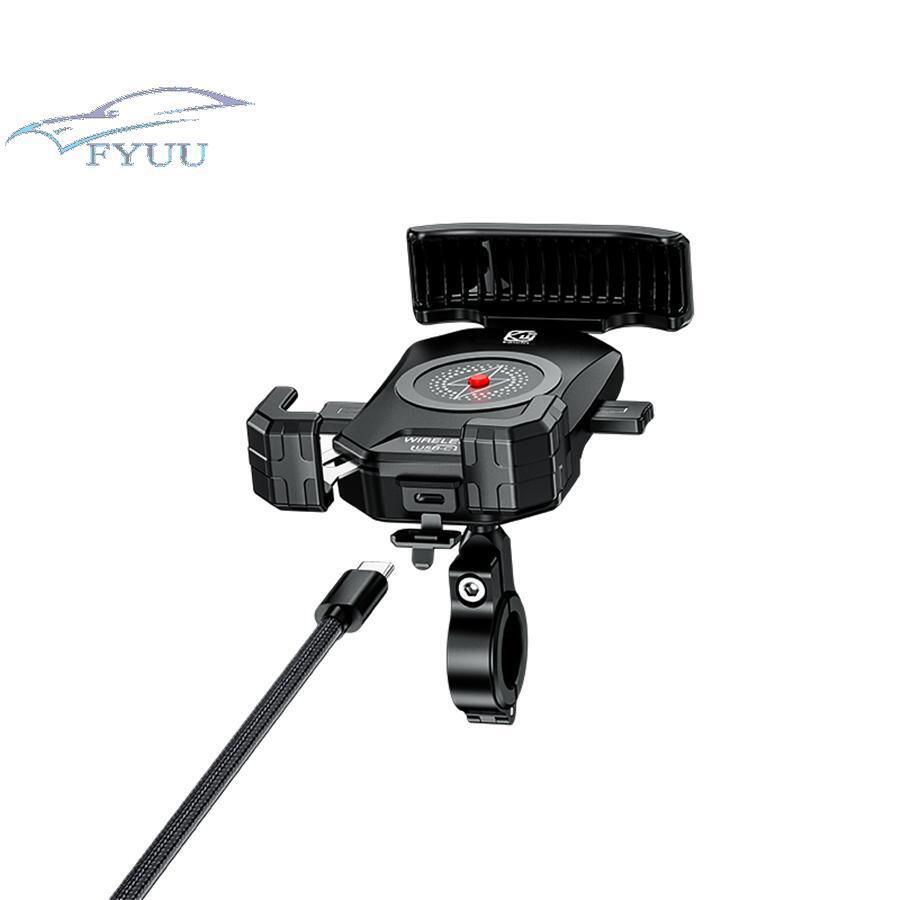 Motorcycle QC 3.0 Quick Charger Wireless Phone Charger 360° Rotation Waterproof