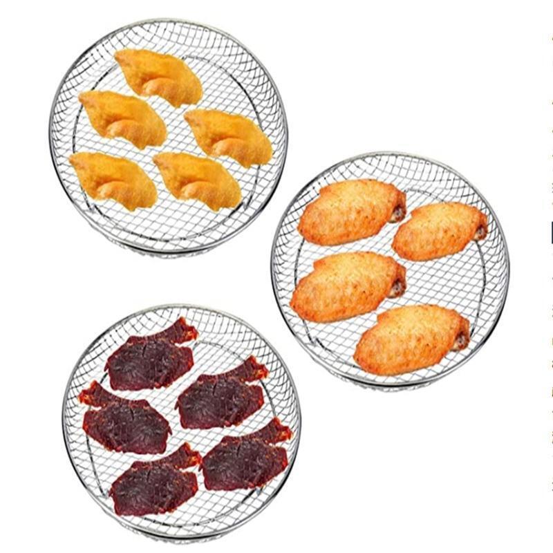 Round Air Fryer Rack Air Fryer Accessories Stainless Steel Multi-Layer