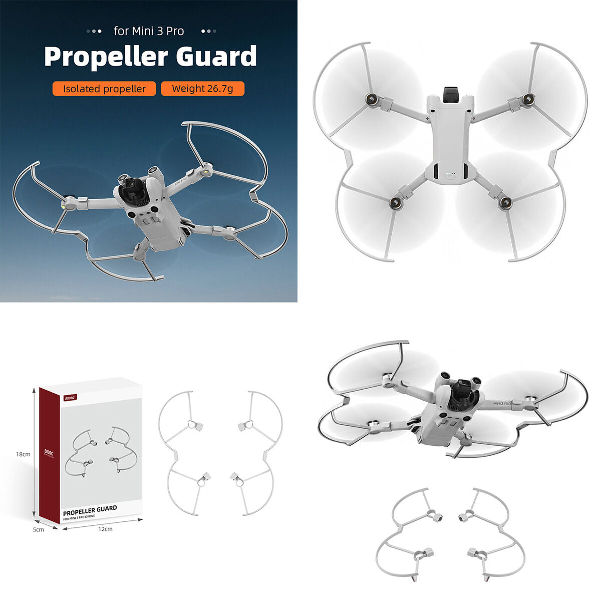 For DJI Mini 3 Pro Drone 360° Propellers Guard Anti-collision Ring Stabilizer