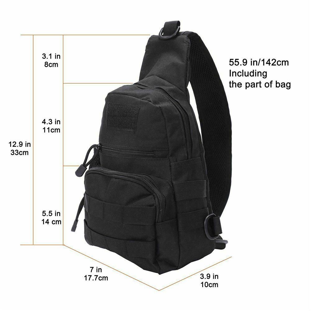 Men Oxford Travel Small Chest Bag Shoulder Pack Backpack Cross Body Bag