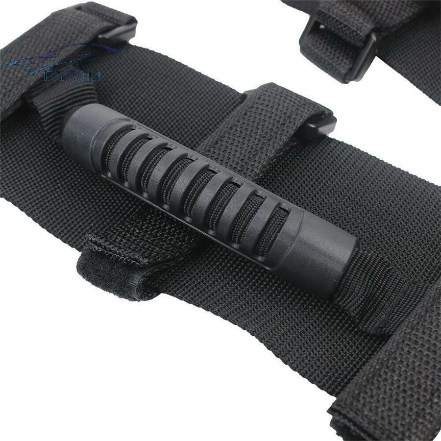 4pcs For Jeep Wrangler CJ YJ TJ JK Roll Bar Grab Handles Grip Handle Black ABS