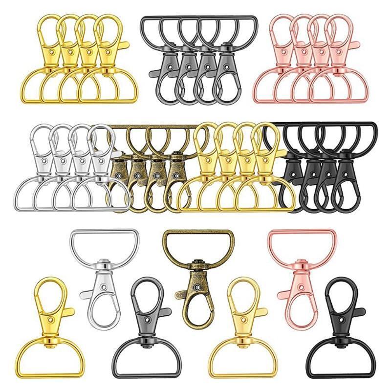 35x Claw Clasp Lobster D Rings Jewelry Make Finding Keyring Deco Gift for Friend