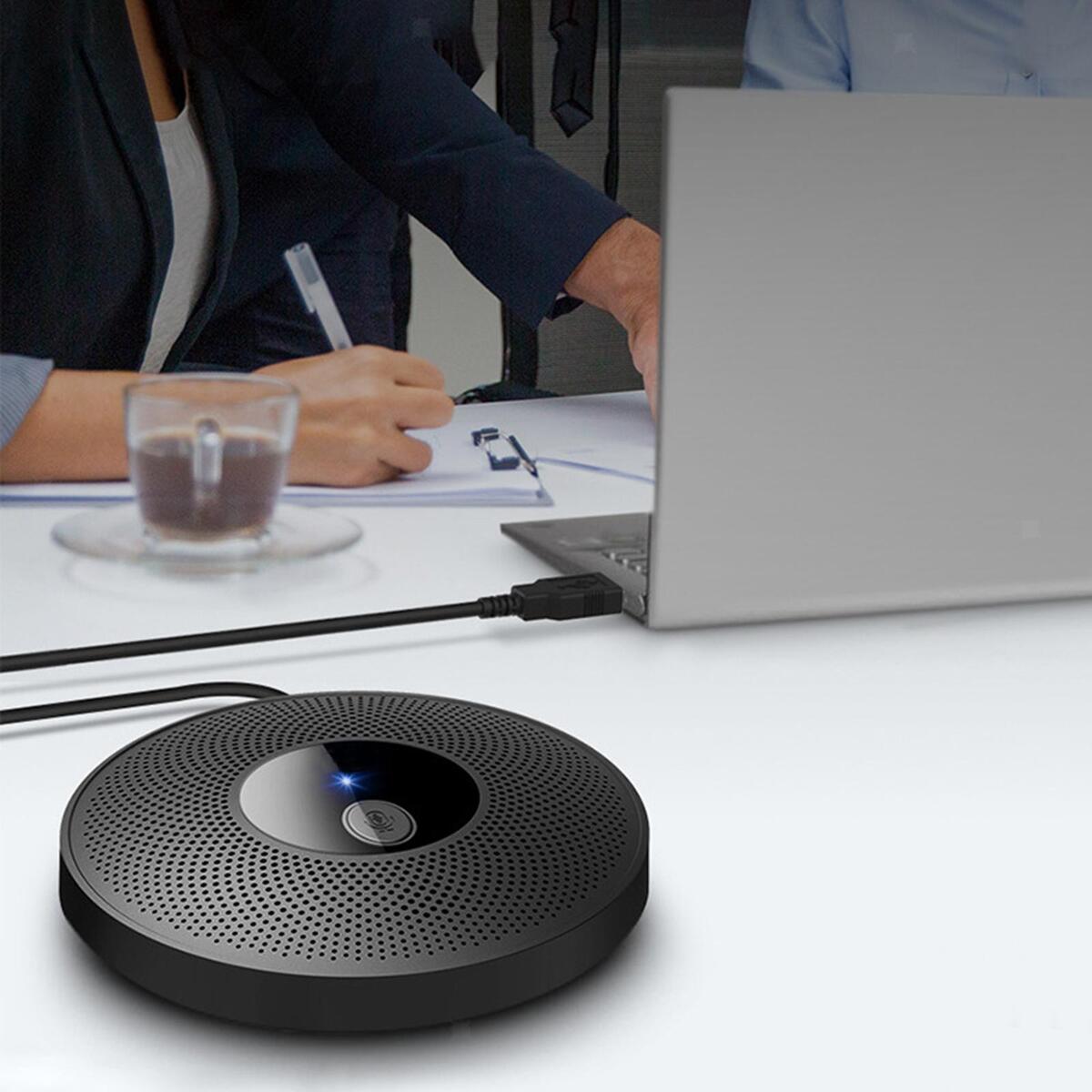 Wired Conference USB Microphone Plug and Play Desktop for Meeting Chatting