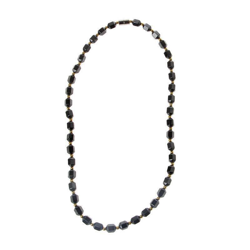 Black Hematite Necklace Magnetic Therapy Necklace Jewelry Gift for Mother's Day