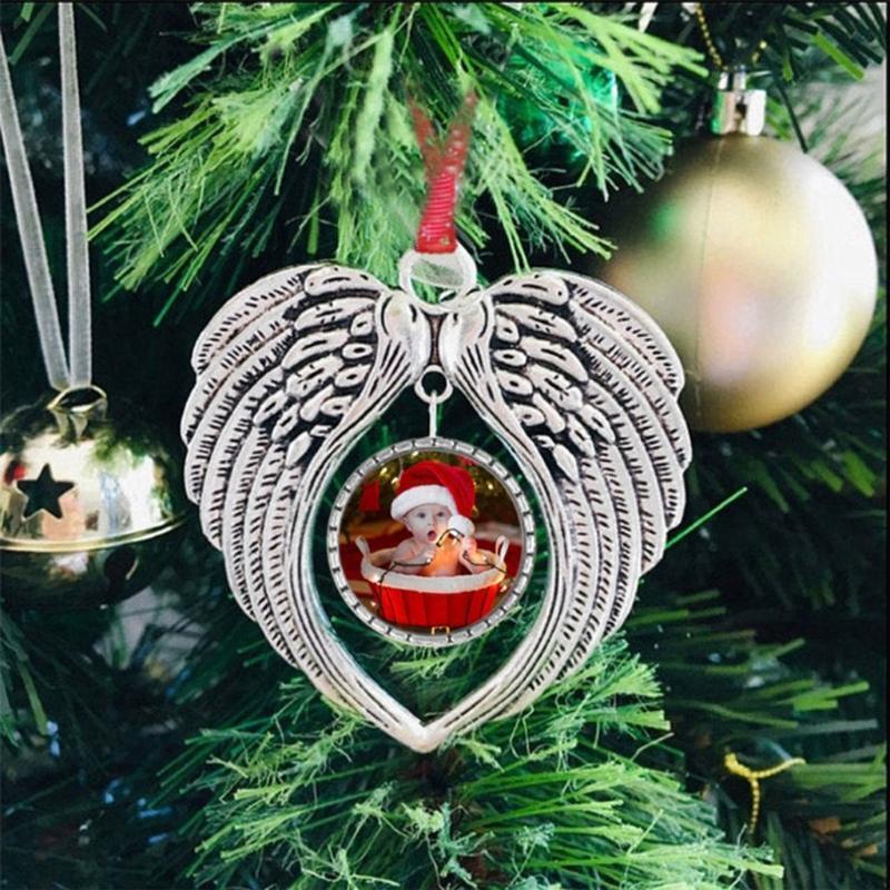 Angel-wings Shape Blank Hot Transfer Printing Christmas Diy Consumables Supplies