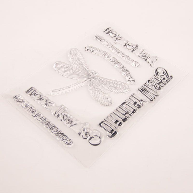 Dragonfly Silicone Clear Seal Stamp DIY Scrapbooking Embossing Photo Album Paper