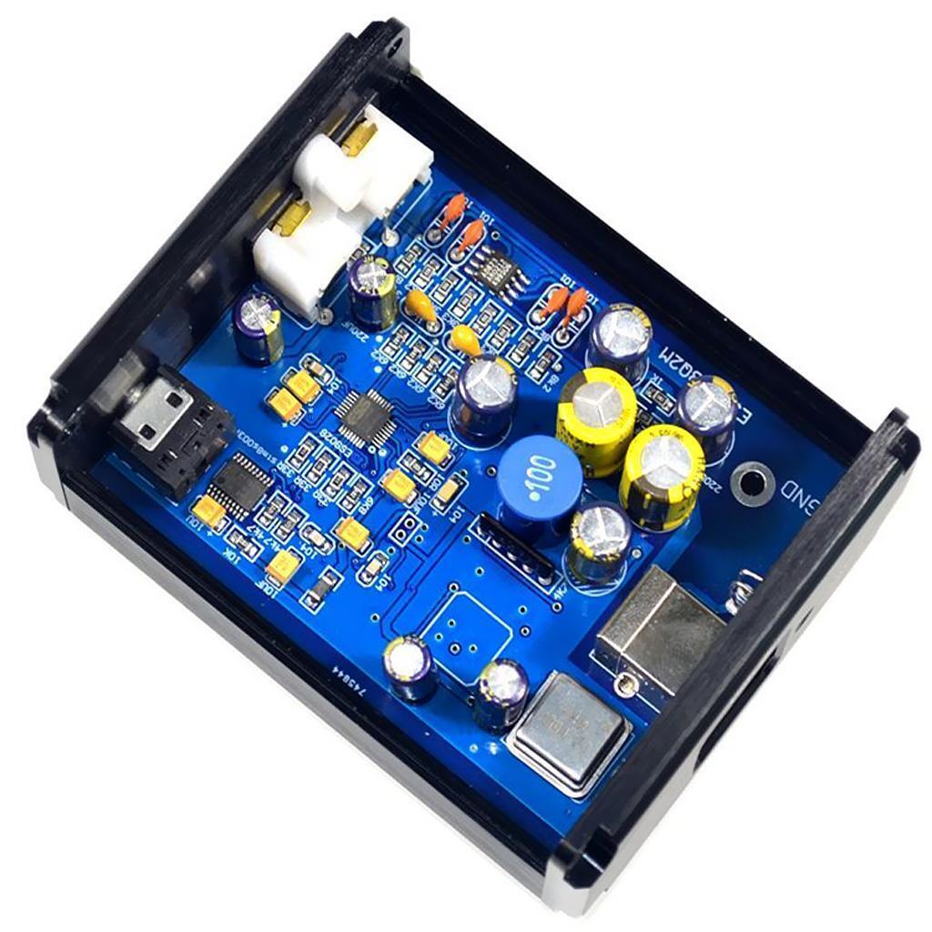 USB DAC Input RCA Audio Output Heasphone Amp Sound Card ES9028Q2M SA9023
