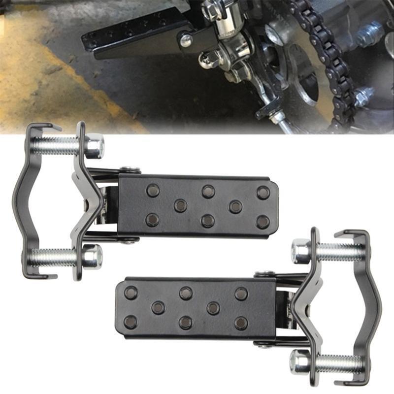 Motorcycle Foot Pegs Pedal Chromed Steel Folding Screw for Motorcycle MTB