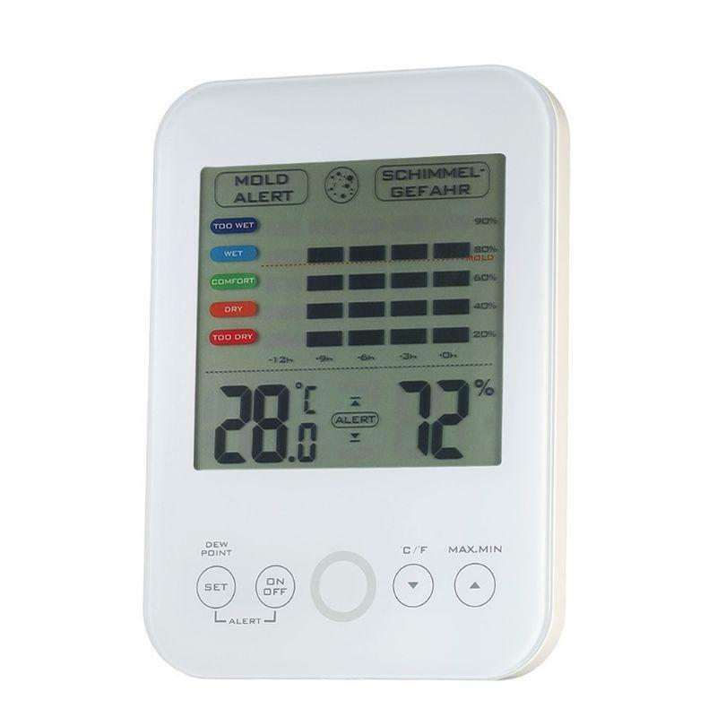 Digital Hygrometer Thermometer Weather Station with Mold alarm Wet Dry Monitor