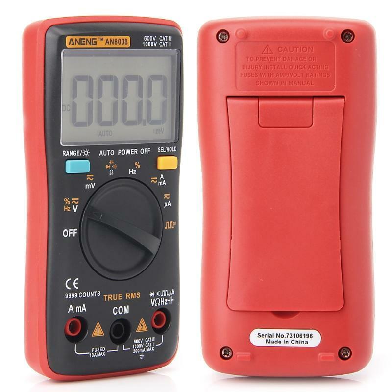 AN8008 True RMS LCD Digital Multimeter Voltmeter Ammeter AC DC Voltage Current