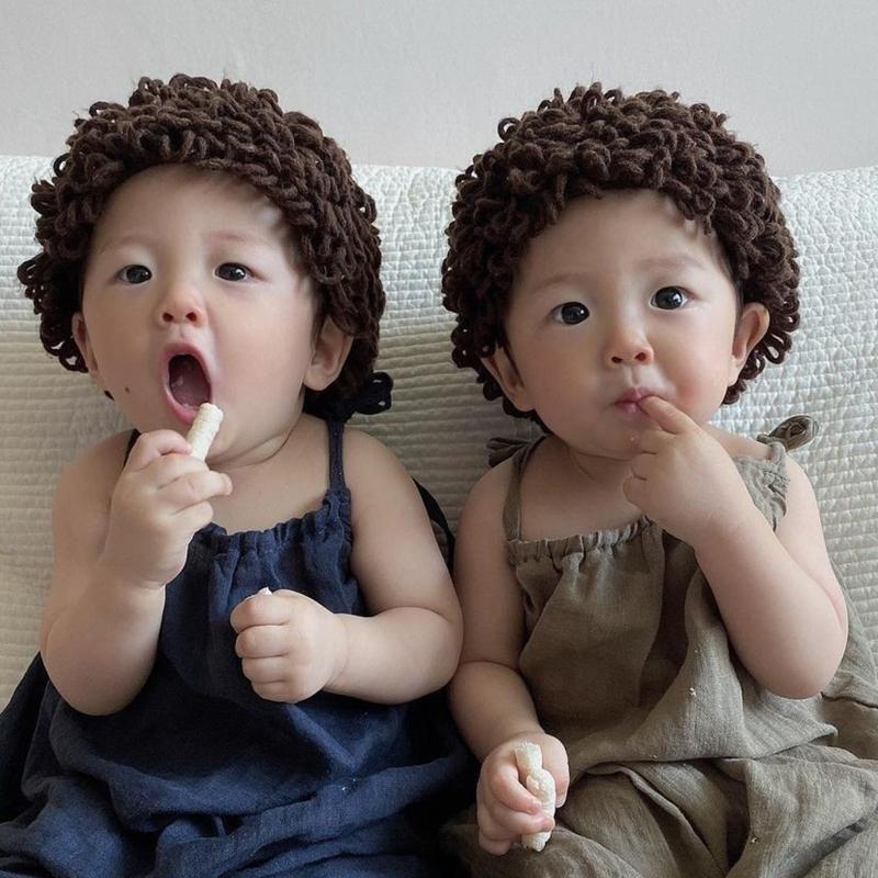 Baby Funny Hat Children Wig Hat Instant Noodle Hat Curly Hat for Funny Party