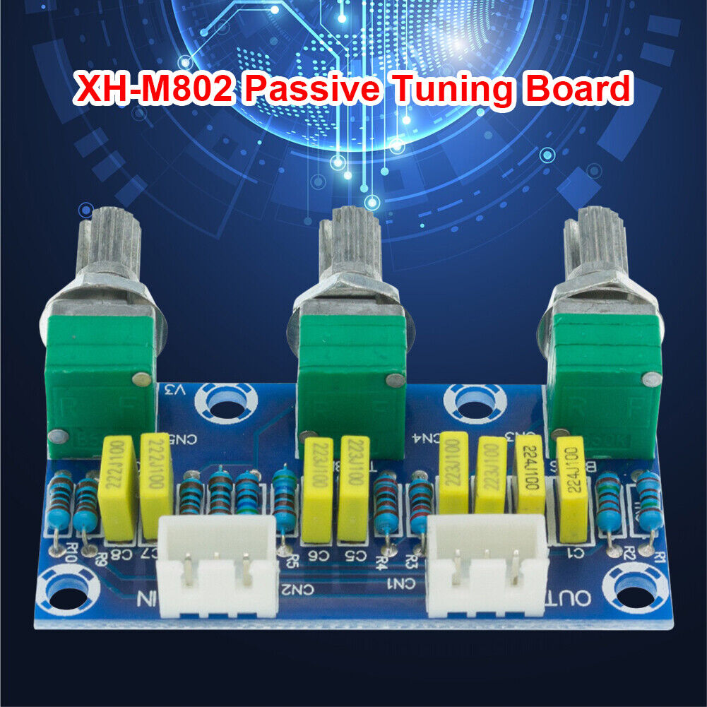 XH-M802 Passive HiFi Preamplifier Board with Treble Bass Volume Control
