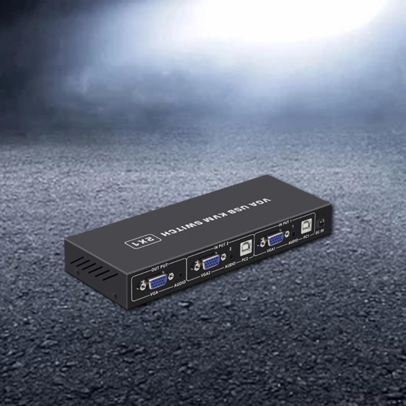 Usb Switch Printer Sharing VGA KVM Switcher Two In One Out Printer Sharing