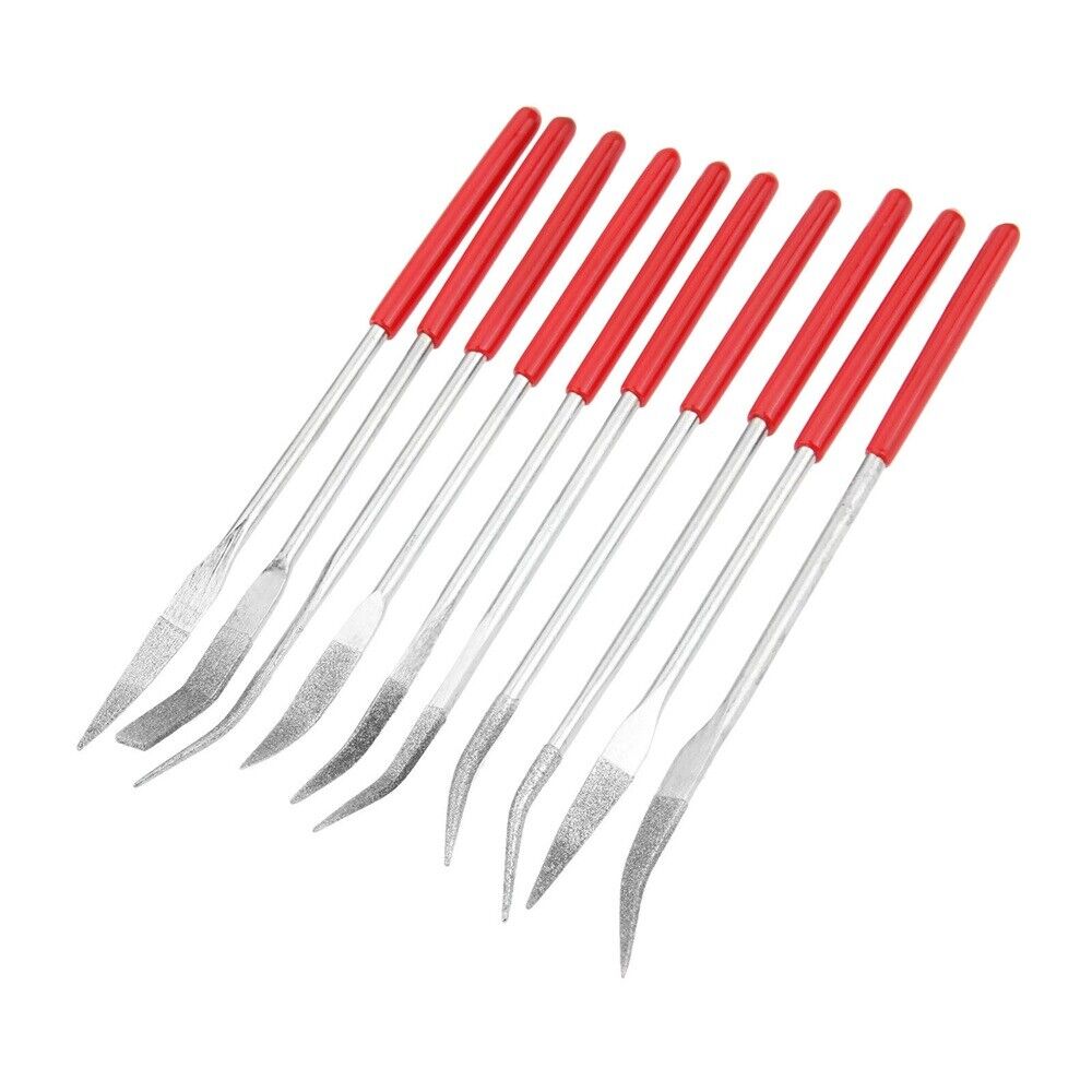 10pc Diamond Carving Jewelry Crystal Metal Craft Ceramic Riffler Needle File Set