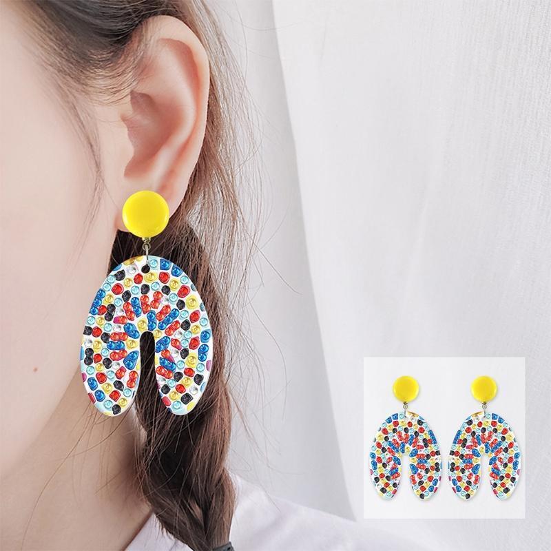 Rhinestone Drilling Ear Dangles Women Jewelry Fashion Gifts Diamond Earrings