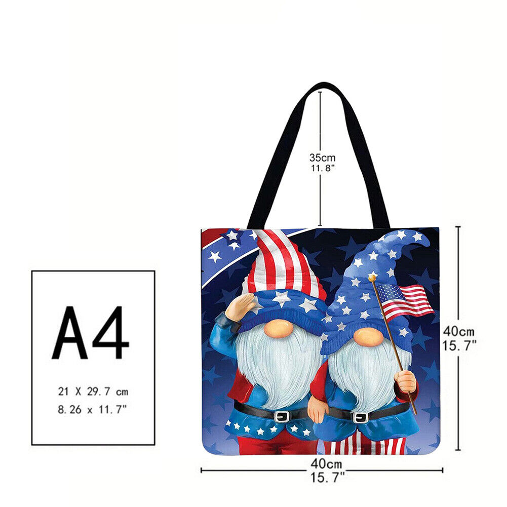 Flag dwarf dwarf Printed Shoulder Shopping Bag Casual Large Tote Handbag