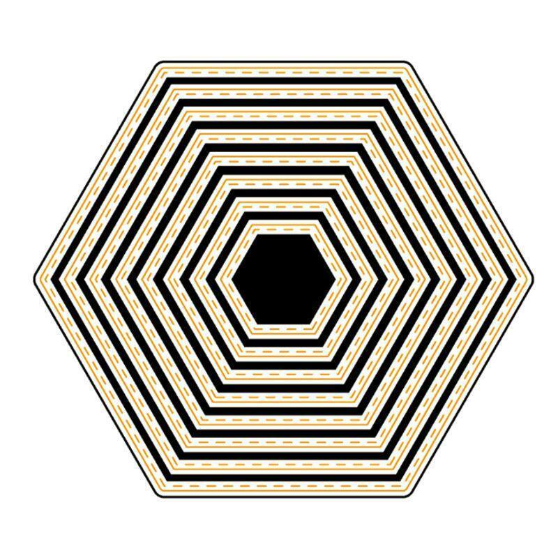 Hexagon Dies Craft Die Metal Cutting Dies Cut DIY Paper Card Making Scrapbooking